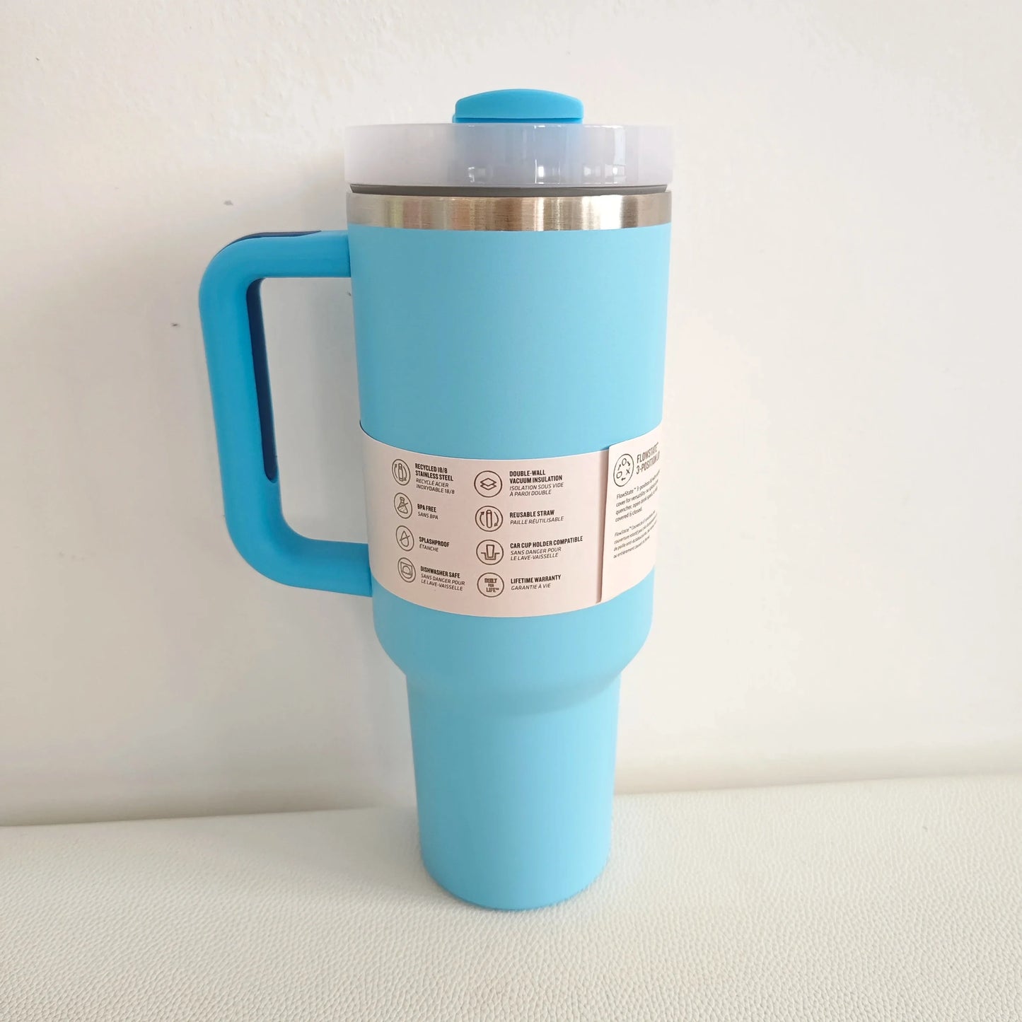 40Oz Handle Straw Lid Stainless Steel 30oz/40oz Vacuum Insulated Car Mug Double Wall Thermal Iced Travel Cup