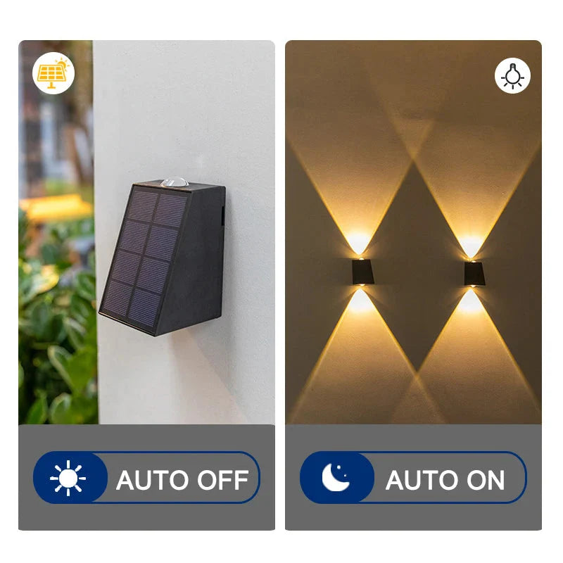 LED Outdoor Wall Solar Lights Waterproof Garden Wall Decoration