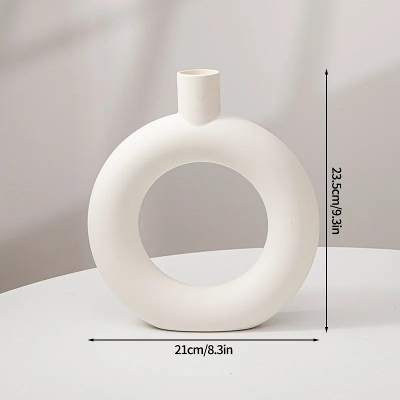 1PC Plastic Spiral White Vase Hydroponic Pot