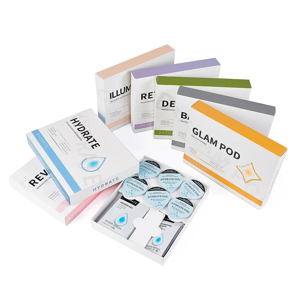 Glam Pod For Aqua Facial Machine CO2 Pods For Bubble Facial Beauty Machine Revive Pods co2 Capsule Gels Facial SPA Skin Clean