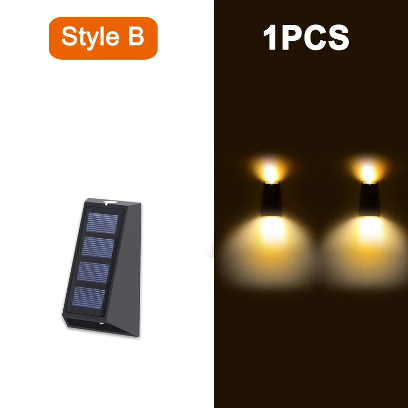 LED Outdoor Wall Solar Lights Waterproof Garden Wall Decoration