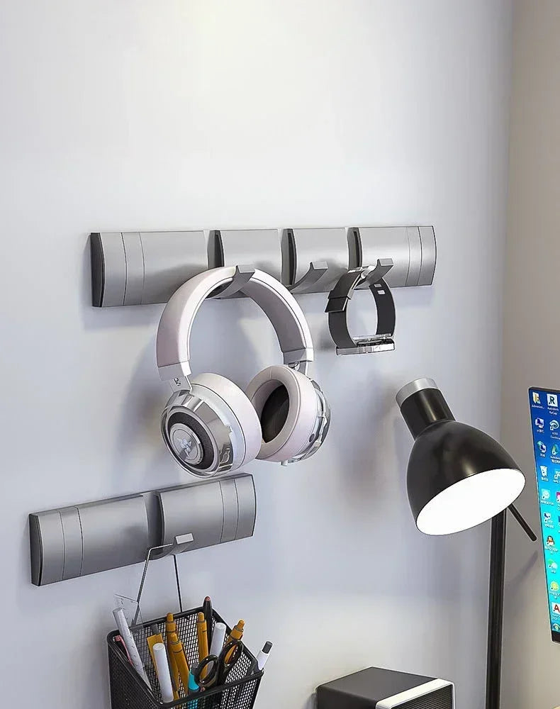 Bathroom Black Golden Hook Folding No Punch Installation Wall Mounted Rack Hooks Towel Clothes Holder Racks Hooks Bedroom