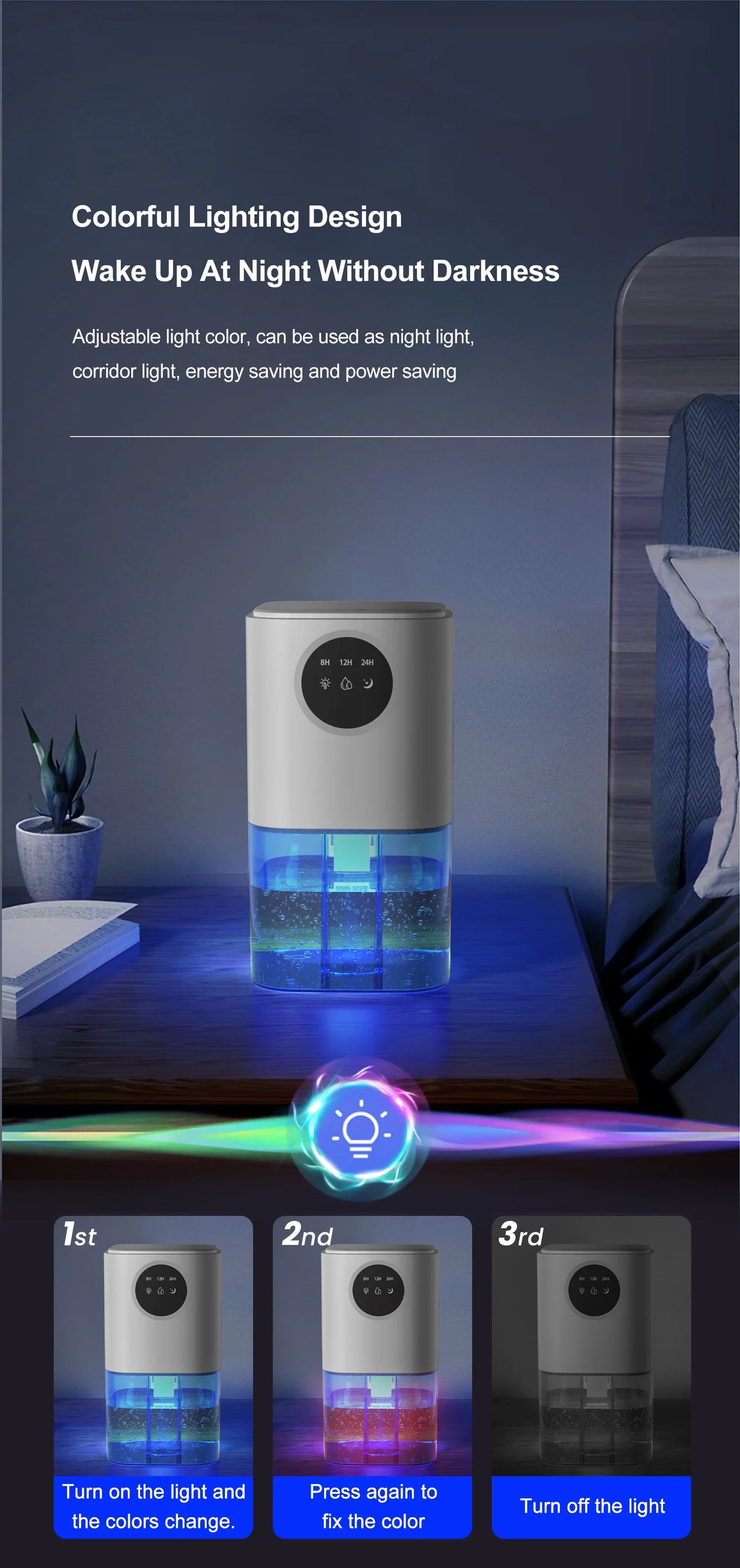 Bedroom dehumidifier moisture absorption dehumidification dryer household dehumidifier basement small dehumidifier