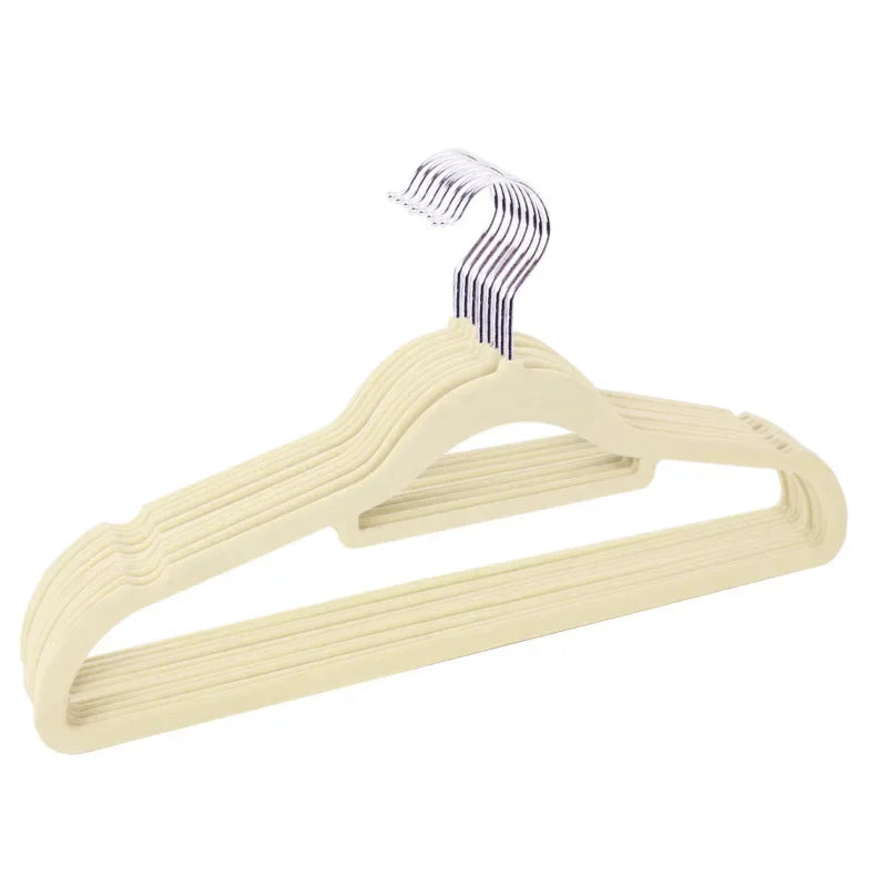 5/10/20pcs Clothes Coat Velvet Hangers Non Slip Luxury Flocked Trouser Skirt Storage Hook Hanger Closet Clothes Hangers