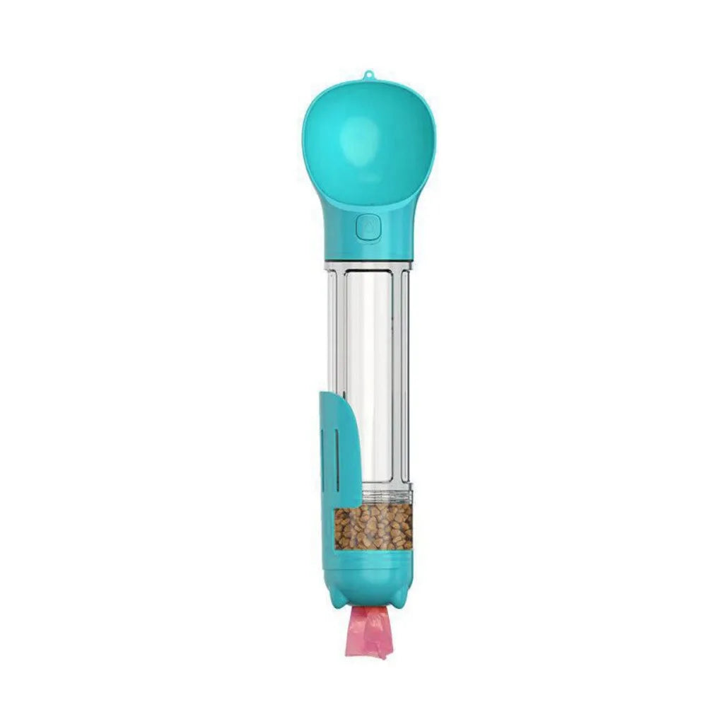 300/500ml Pet Water Food Dispenser 3 in 1 with Trash Bag Box and Shovel Pet Dog Water Bottle Leak Proof Dog Food Feeder Cat