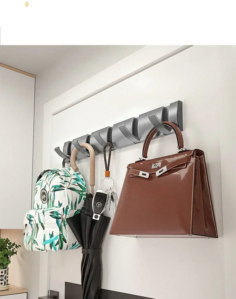 Bathroom Black Golden Hook Folding No Punch Installation Wall Mounted Rack Hooks Towel Clothes Holder Racks Hooks Bedroom