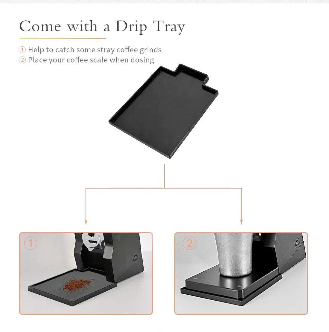 Bean Grinder Tilt Base Bracket with Tray Italian Coffee Bean Grinder Tilt Bracket for Eureka Mignon Grinder Baista Tools