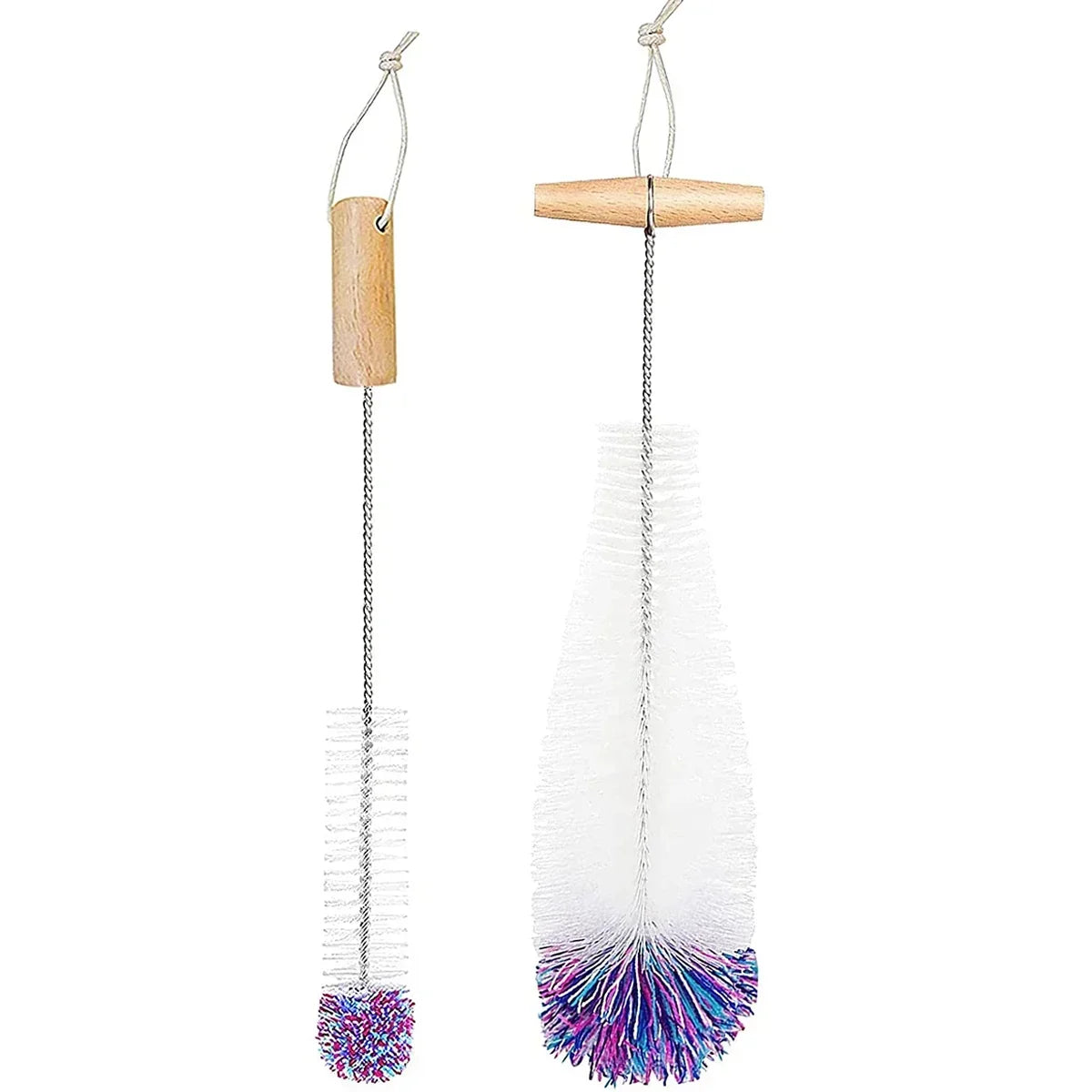 Bottle Brush for Soda Glass Bottles, Gentle Scratch-Free Nylon Bristles, Baby Bottle Cleaner, Glass Carafe for Drinking Bottles