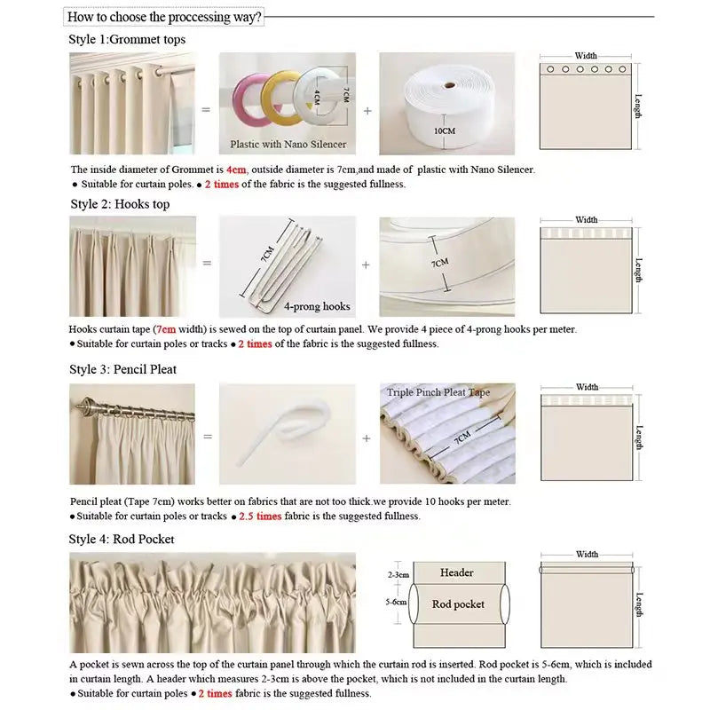 Black High Blackout  Curtains for Living Room Finished Window Curtains for Bedroom