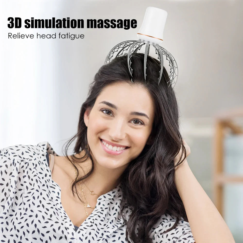 Electric Scalp Massager - Octopus Claw Head Massager for Stress Relief Headache Vibration