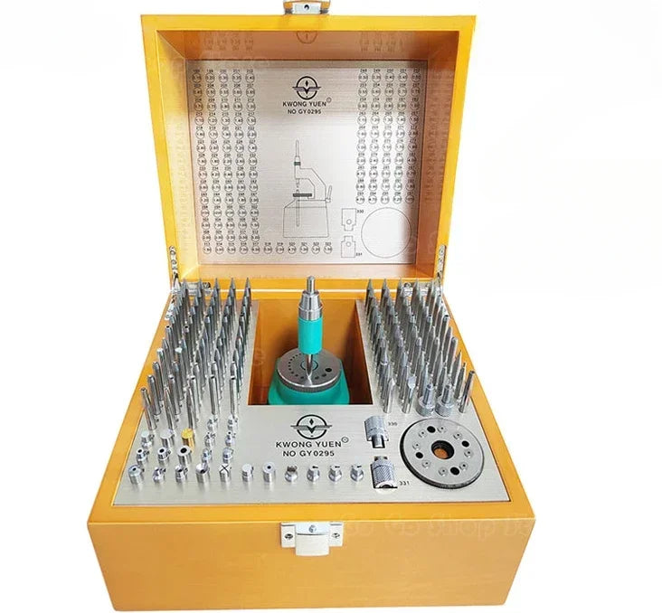 Watch repair tools 130 precision punch table set, punch machine balance wheel pendulum shaft disassembly tool