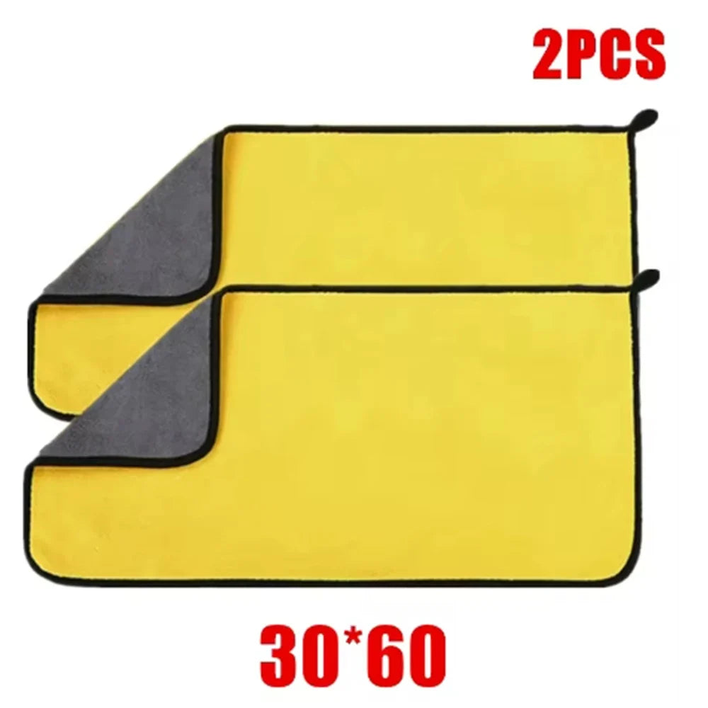 Microfiber Car Cleaning Towels (1/2/5PCS) Ultra-Fine Soft Drying & Detailing Cloths