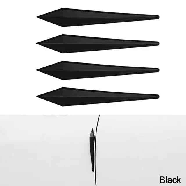 4pcs Car Antis-scratch Protective Sticker Body Bumper Anti-collision Protection  Door Rearview Mirror Edge Guard Rubber Strip