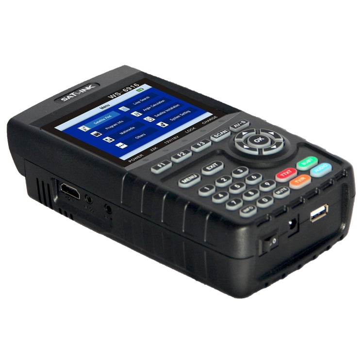 SATLINK WS6916 Digital Satellite Signal Finder Meter, 3.5 inch TFT LCD Screen, Support DVB-S / S2, MPEG-2 / MPEG-4, WS6916