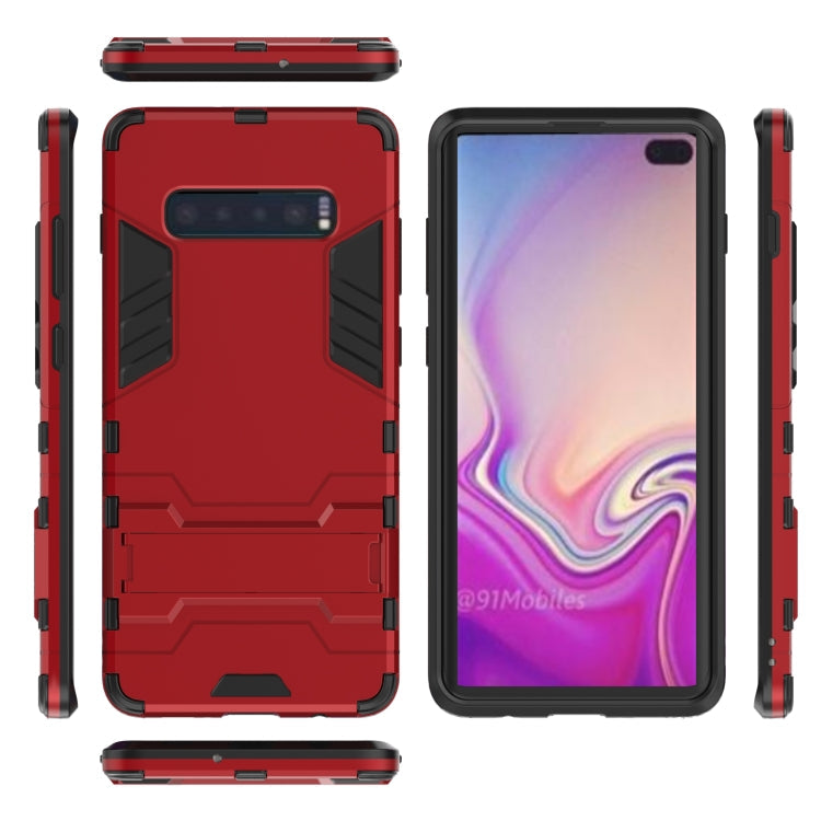 Shockproof PC + TPU Case for Galaxy S10+, with Holder, For Samsung Galaxy S10+