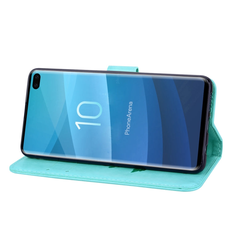 Rose Embossed Horizontal Flip PU Leather Case for Galaxy S10 Plus, with Holder & Card Slots & Wallet, For Samsung Galaxy S10 Plus