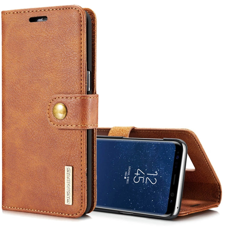 DG.MING for Galaxy S8+ / G955 Crazy Horse Texture Horizontal Flip Detachable Magnetic Protective Case with Holder & Card Slots & Wallet, Galaxy S8+