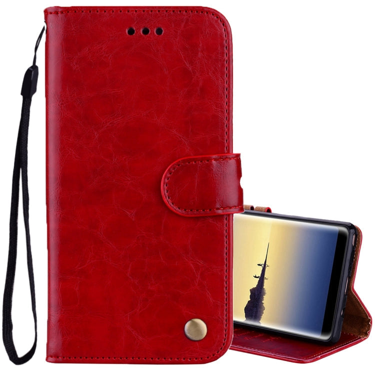 For Samsung Galaxy Note 8 Business Style Oil Wax Texture Horizontal Flip Leather Case with Holder & Card Slots & Wallet, For Galaxy Note 8