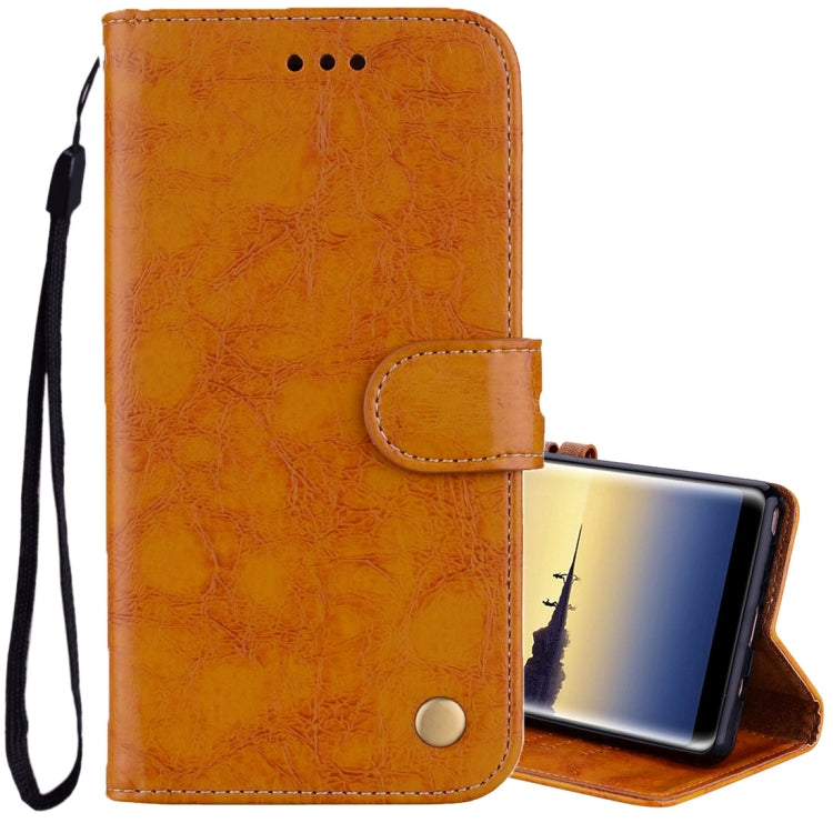 For Samsung Galaxy Note 8 Business Style Oil Wax Texture Horizontal Flip Leather Case with Holder & Card Slots & Wallet, For Galaxy Note 8