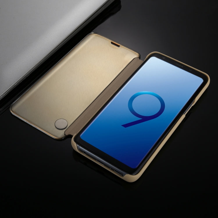 For Galaxy S9+ Electroplating Mirror Horizontal Flip Leather Case with Holder, For Galaxy S9+