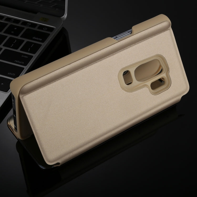For Galaxy S9+ Electroplating Mirror Horizontal Flip Leather Case with Holder, For Galaxy S9+