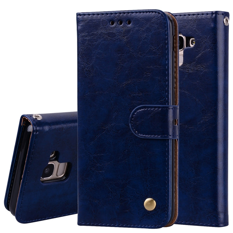 Business Style Oil Wax Texture Horizontal Flip Leather Case for Galaxy J6 (EU Version) (2018), with Holder & Card Slots & Wallet, For Galaxy J6 (EU Version) (2018)