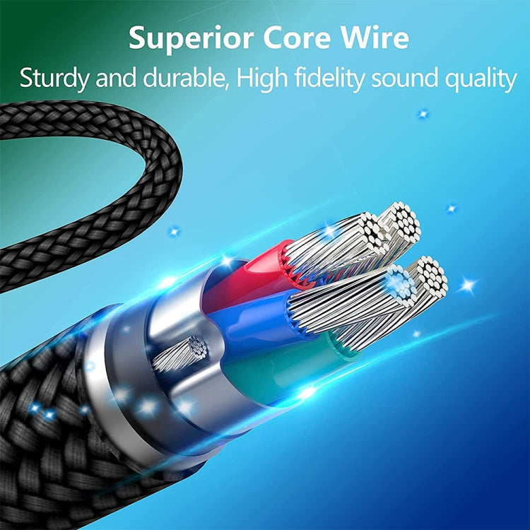 ZS0135 For SteelSeries Arctis 3 / 5 / 7 Earphone Audio Cable, Cable Length: 2m(Black)