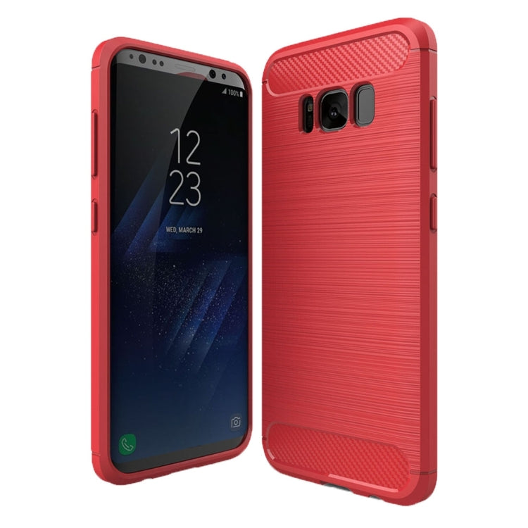 For Galaxy S8 Brushed Carbon Fiber Texture Shockproof TPU Protective Cover Case, For Galaxy S8, For Samsung Galaxy S8