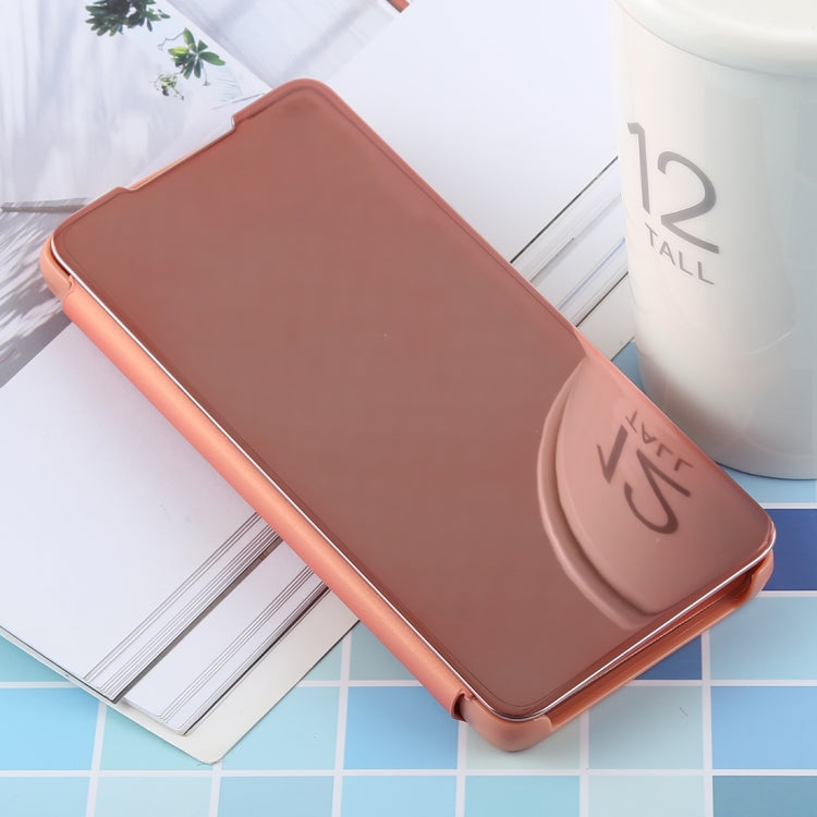 PU Electroplating Mirror Horizontal Flip Leather Case for Galaxy S10, with Holder