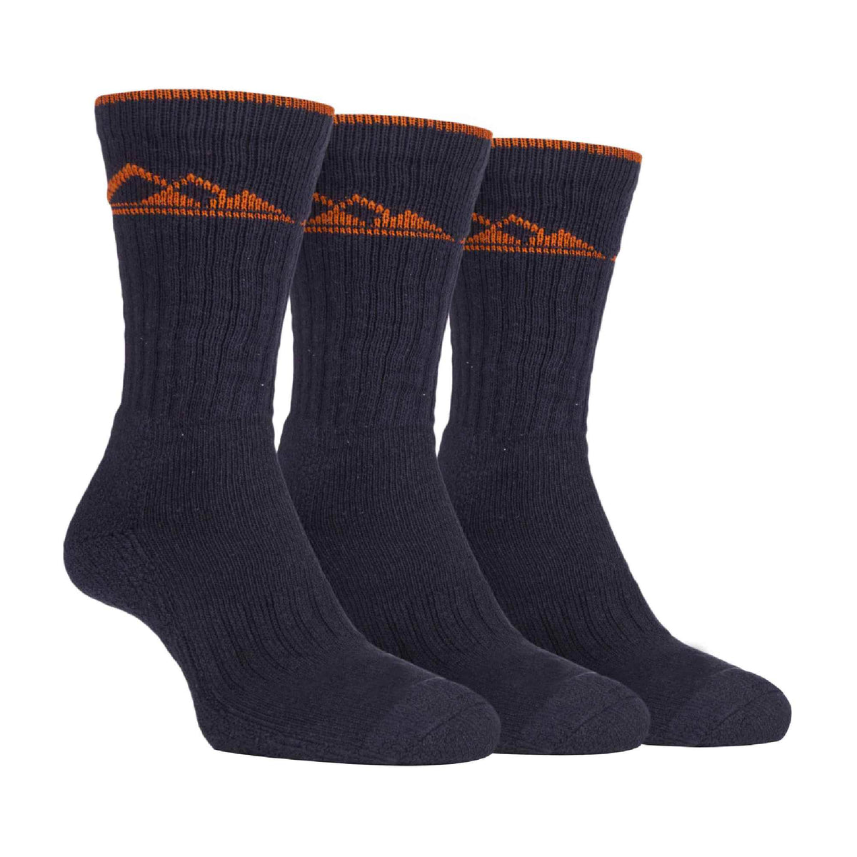 3 Pack Mens Heavy Cushioned Outdoor Cotton Hiking Socks