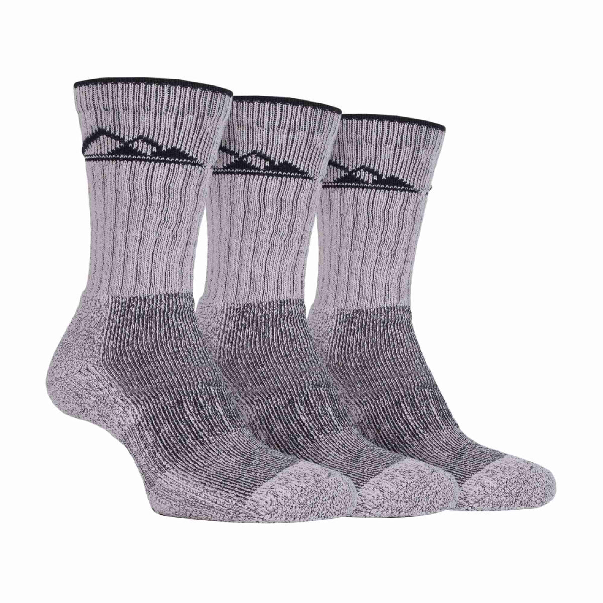 3 Pack Mens Heavy Cushioned Outdoor Cotton Hiking Socks