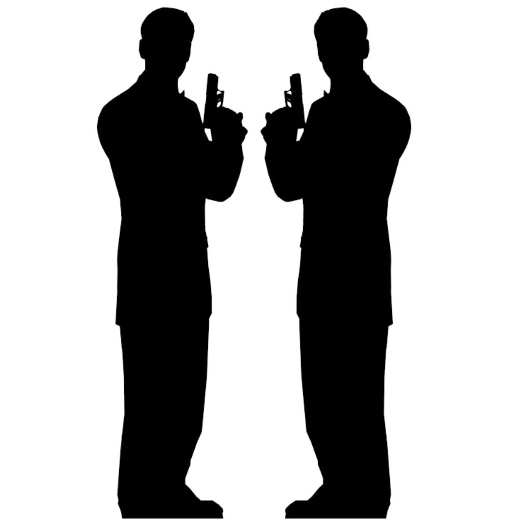 SC004 Secret Agent Male, Double Pack Cardboard Cut Out Height 173cm