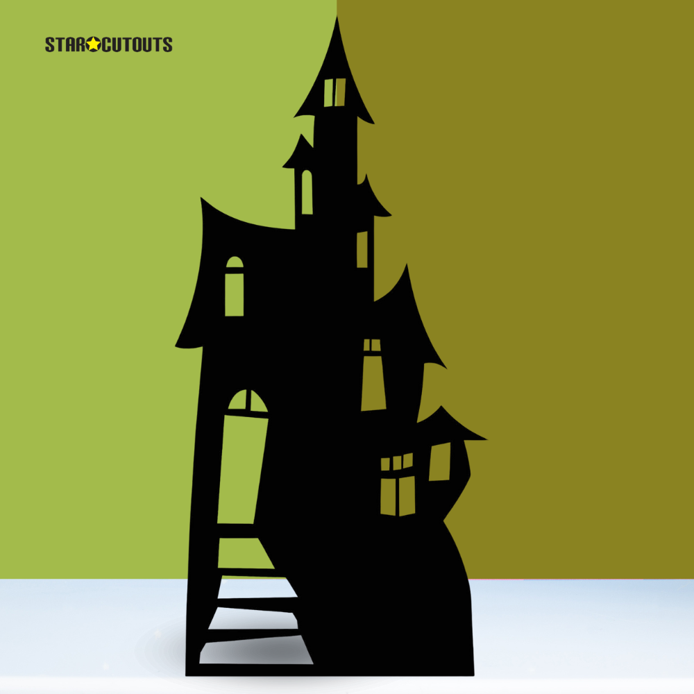 SC051 Haunted House Large (Silhouette) Cardboard Cut Out Height 166cm