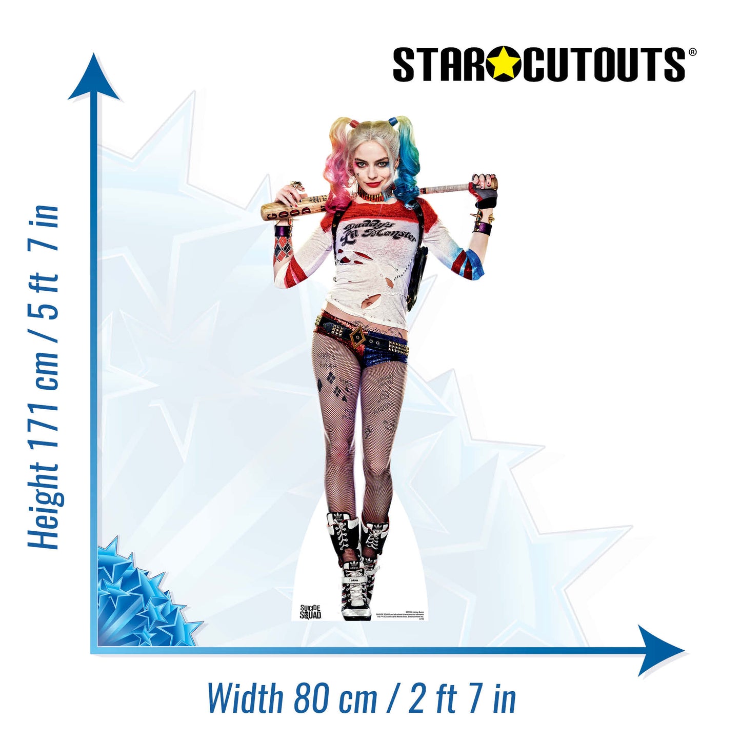 SC1220 Harley Quinn Margot Robbie Cardboard Cutout Height 171cm