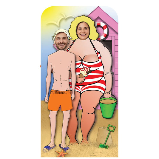 SC134 Sea Side Couple Stand-In Cardboard Cut Out Height 186cm