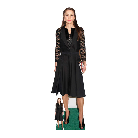 SC1693 Queen Rania of Jordan (Black Dress) Cardboard Cut Out Height 171cm