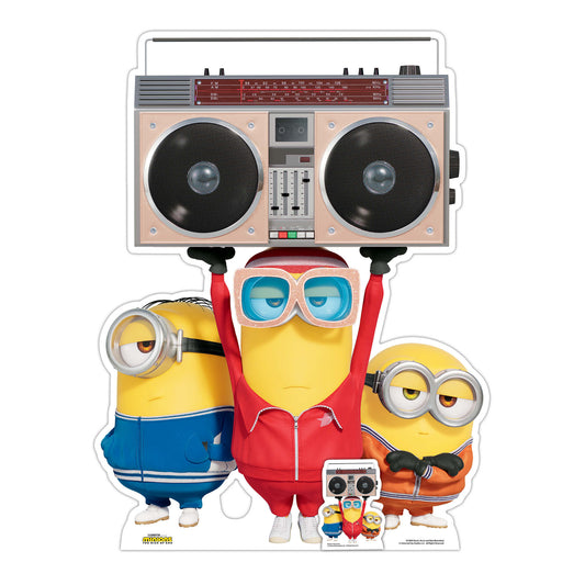 SC4092 Minions 2 Boombox Group Cardboard Cut Out Height 121cm
