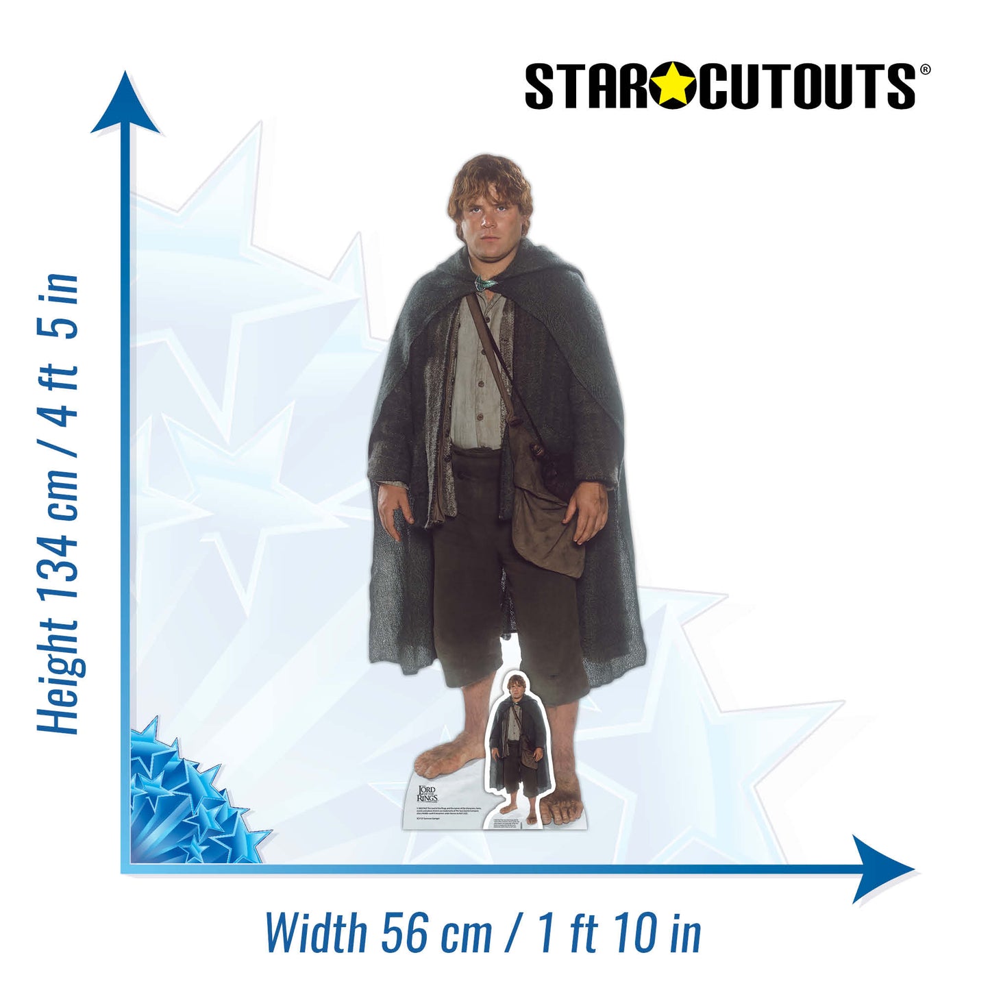 SC4127 Samwise Gamgee  Lord of the Rings Cardboard Cut Out Height 135cm