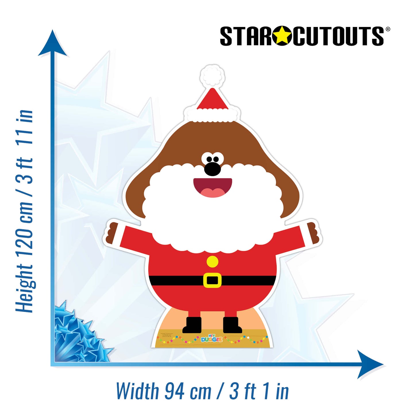 SC4194 Hey Duggee Christmas Cardboard Cut Out  Multi Pack Bundle Height 120cm