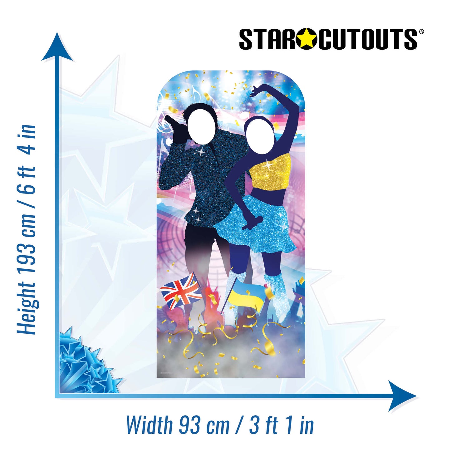 SC4271 Song Contest Stand In Cardboard Cut Out Height 193cm