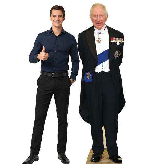 SC4231 King Charles with Medals Cardboard Cut Out Height 181cm