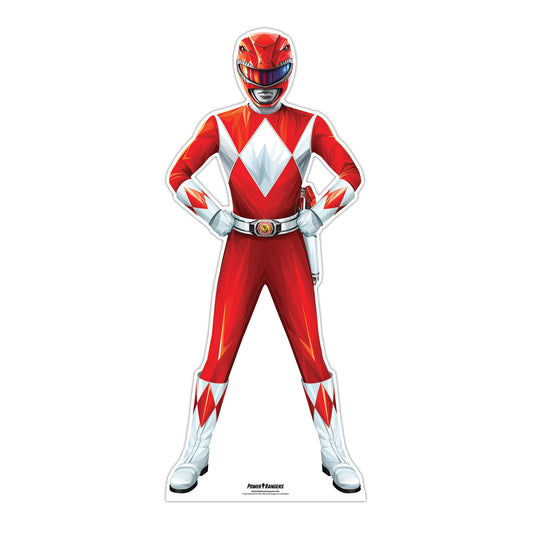 SC4339 Power Ranger Red Star Mini Cardboard Cut Out Height 95cm
