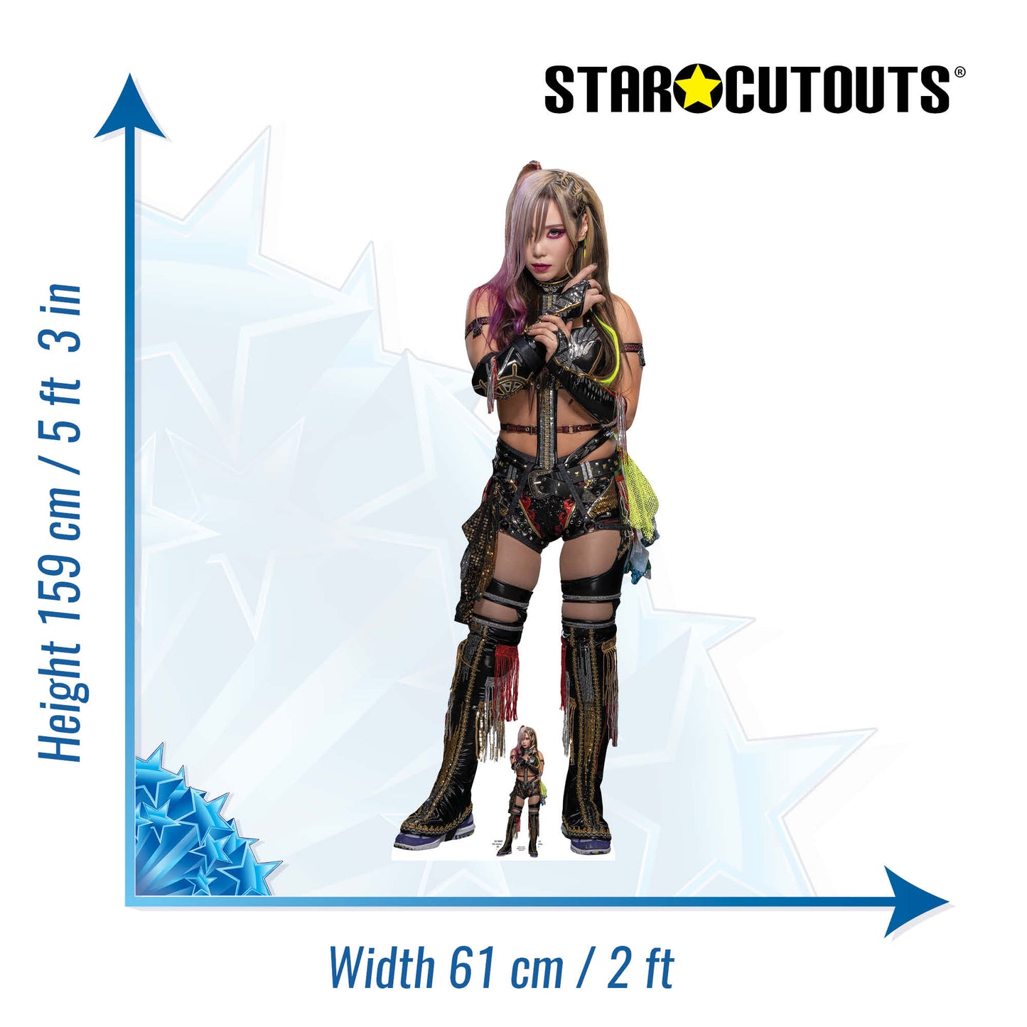 SC4409 Kairi Sane WWE Cardboard Cut Out Height 159cm