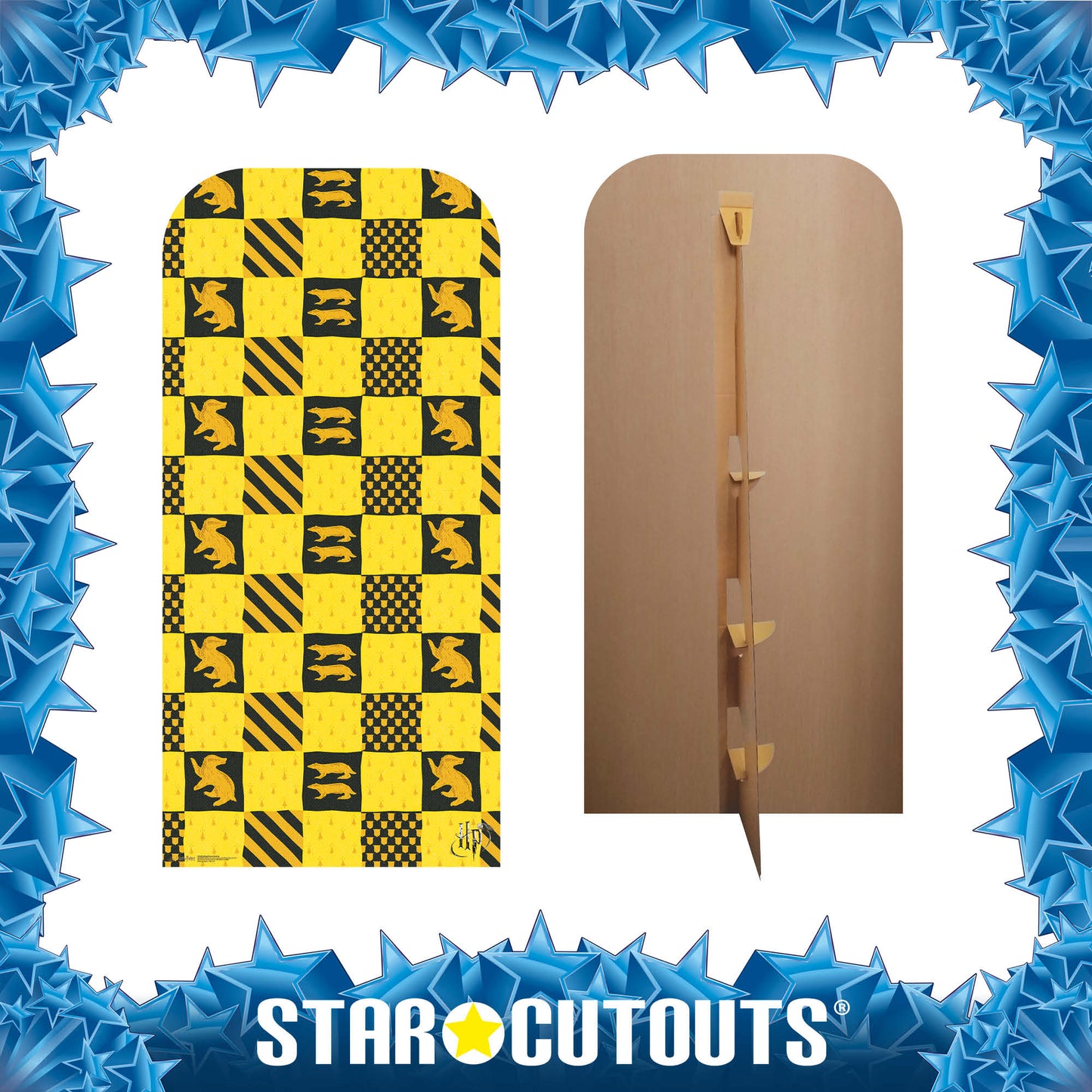 SC4448 Hufflepuff Hogwarts House  Backdrop -  Sailboard Harry Potter Cardboard Cut Out Height 193cm