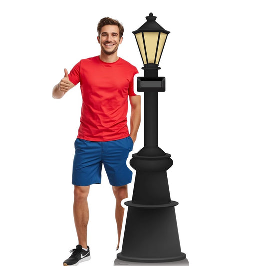 SC4458 Victorian Era Lampost Blank Sign Cardboard Cutout Height 189cm