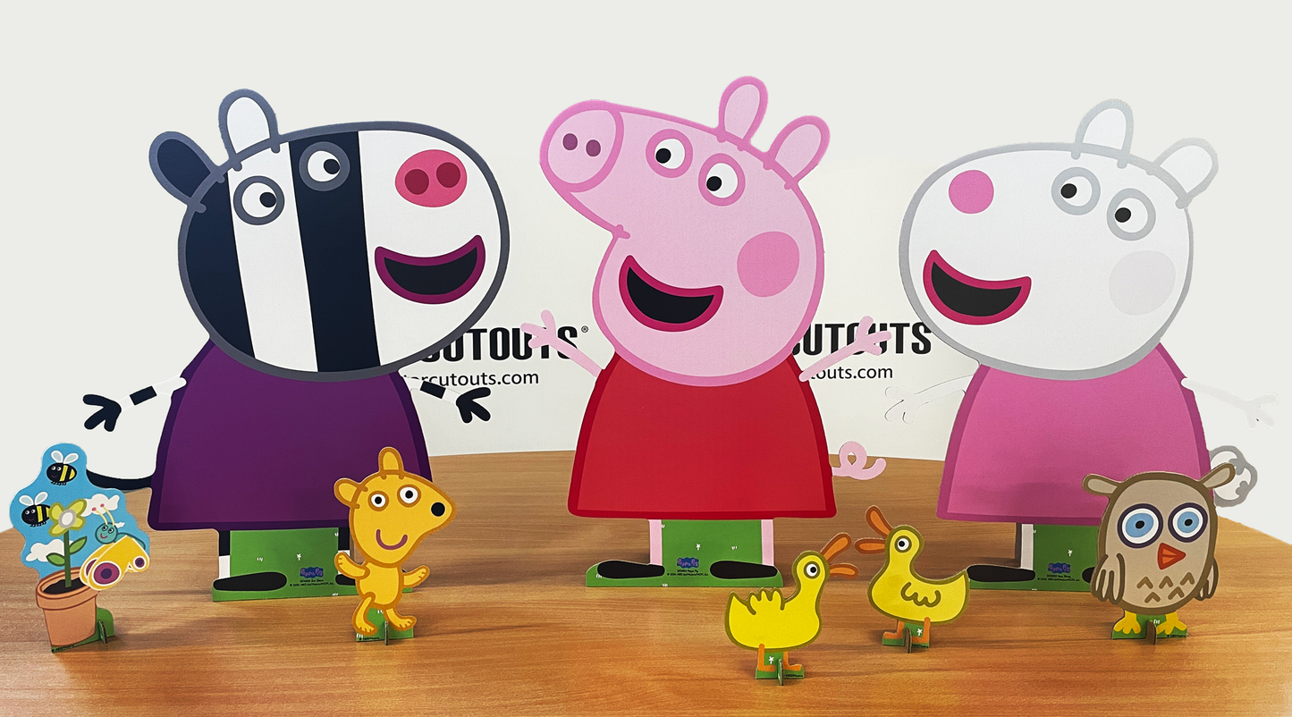SC4523 Peppa, Zoe and Suzy Cardboard Cutout Decoration Multi Pack Height 62cm
