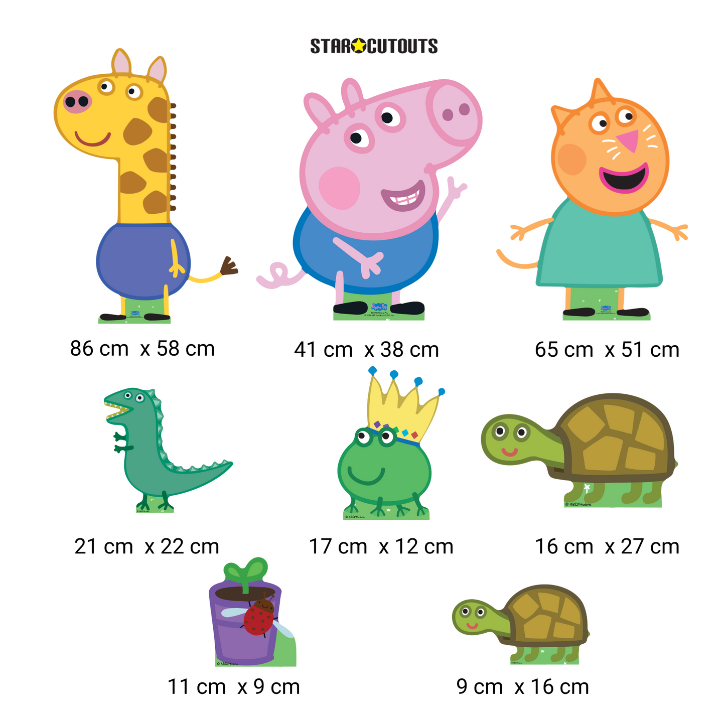 SC4524 Gerald, George and Candy Cardboard Cutout Decoration Multi Pack  Height 86cm
