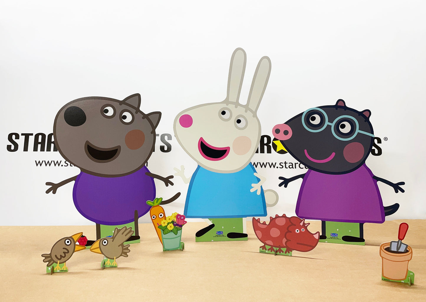 SC4525 Rebecca, Danny and Molly Cardboard Cutout Decoration Multi Pack  Height 75cm