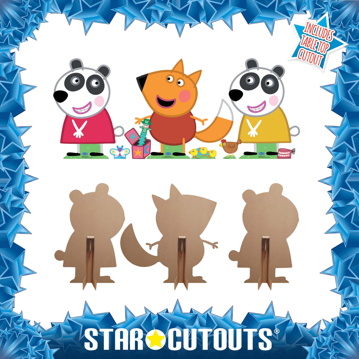 SC4529 Freddy Panda Twins Decoration Multi Pack Height 61cm