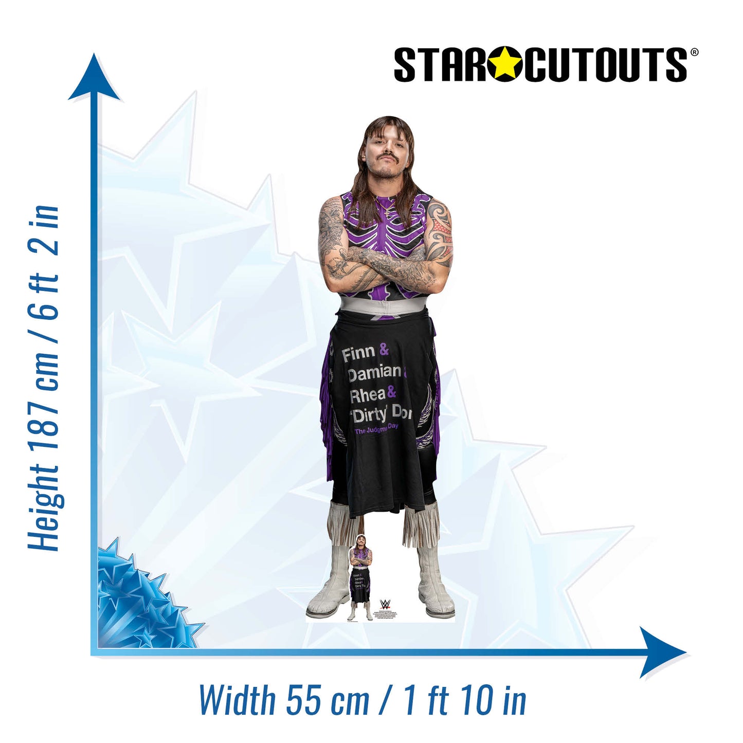 SC4545 Dominik Mysterio Judgement Day  WWE Cardboard Cut Out Height 187cm
